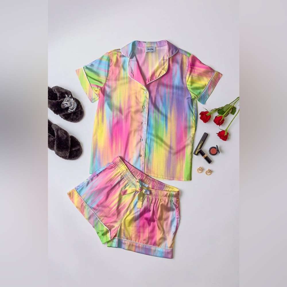 Vibrant Rainbow Women's Pajama Set